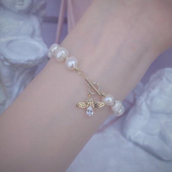 Freshwater Pearl Bee Bracelet/ petite - Picture 1 of 1
